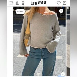 Djerf Avenue Bateau Neck Sweater